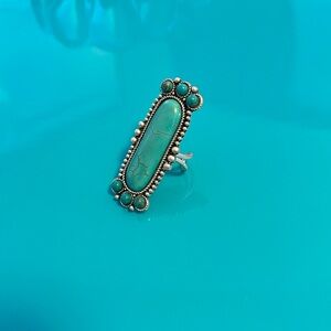 Western Turquoise Adjustable Ring